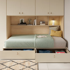 Integrated Bed with Optional Storage and Hidden Desk