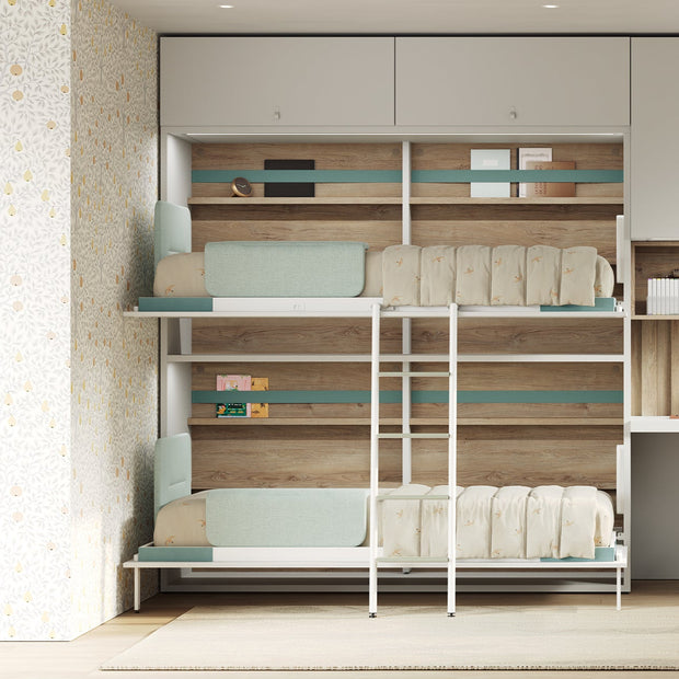 Bunk Wall Bed with Optional Storage